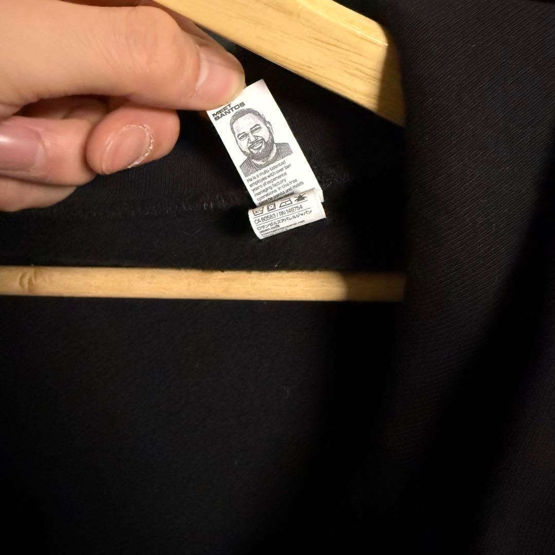 トップス LOS ANGELES APPAREL Zip Hoodie Black XL