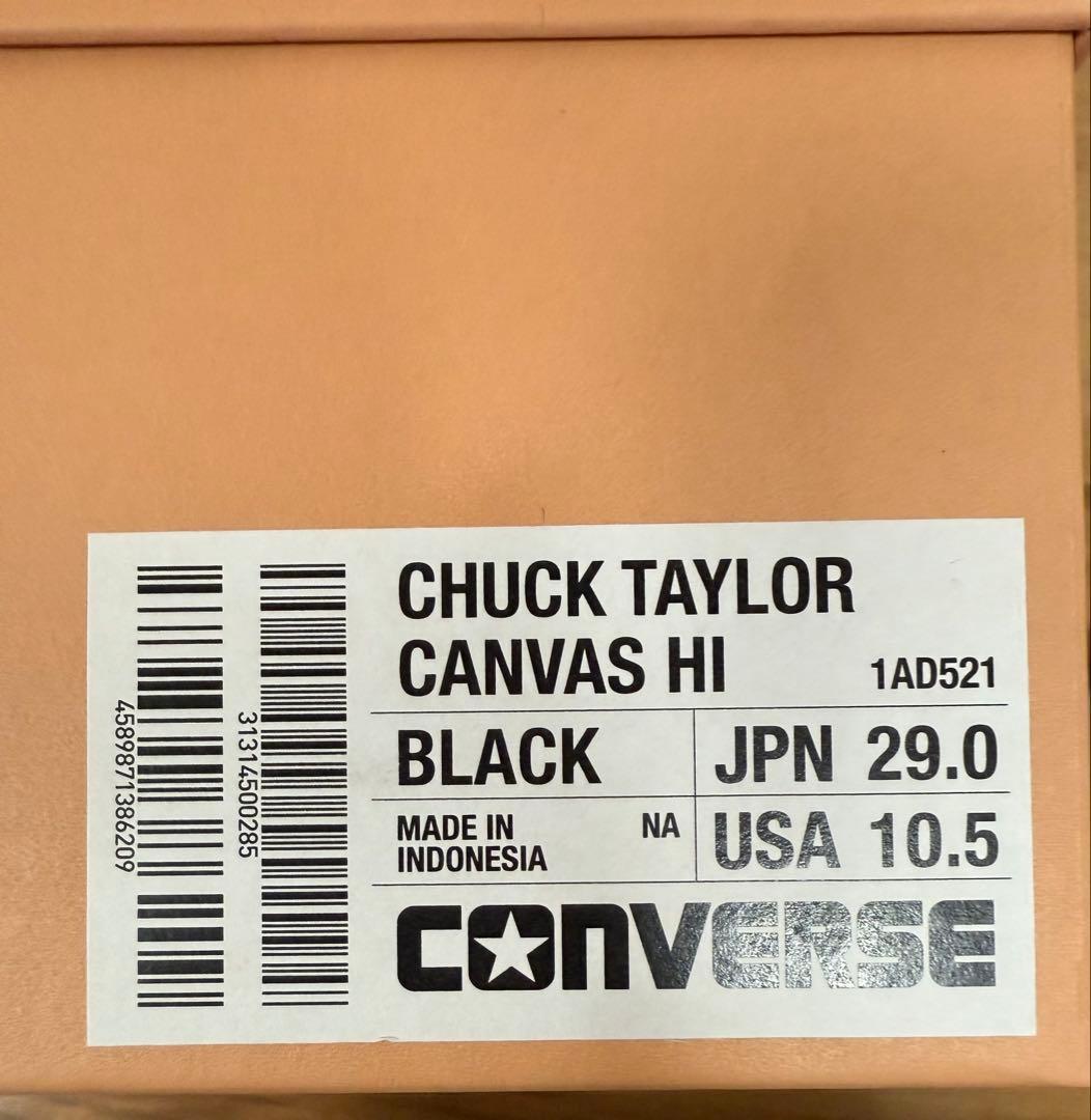 靴 CONVERSE ADDICT CHUCK TAYLOR HI BLACK 29