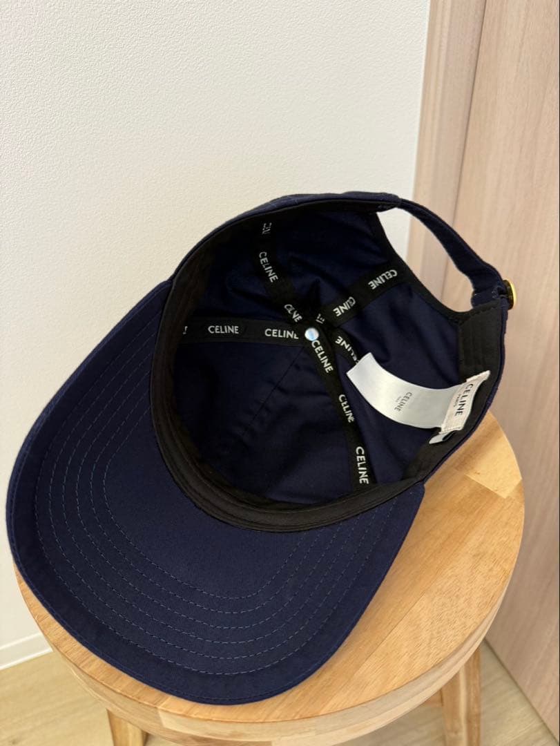 CELINE セリーヌ Cロゴ キャップ Sサイズ ネイビー美品