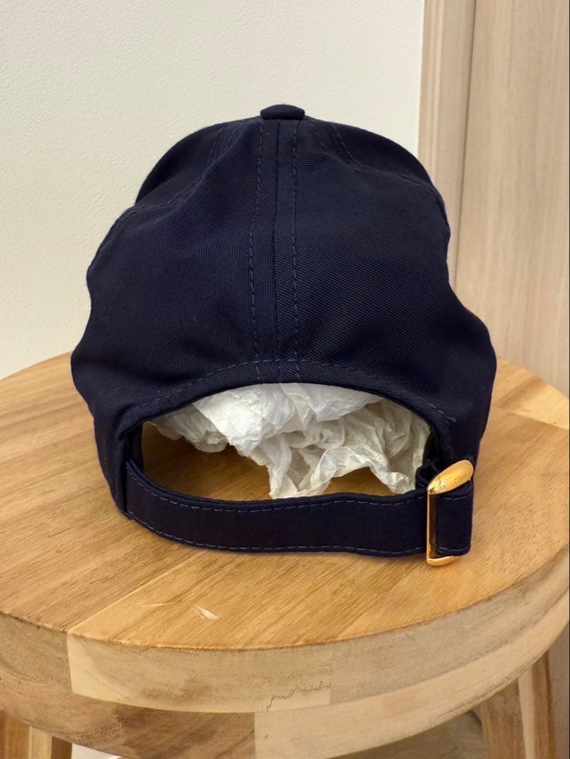 CELINE セリーヌ Cロゴ キャップ Sサイズ ネイビー美品