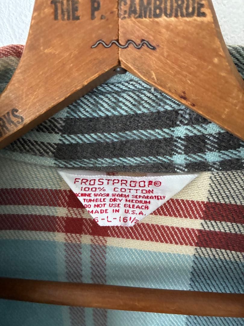 70's FROSTPROOF ネルシャツ　ヘビーネルシャツ　ボロ　ダメージ