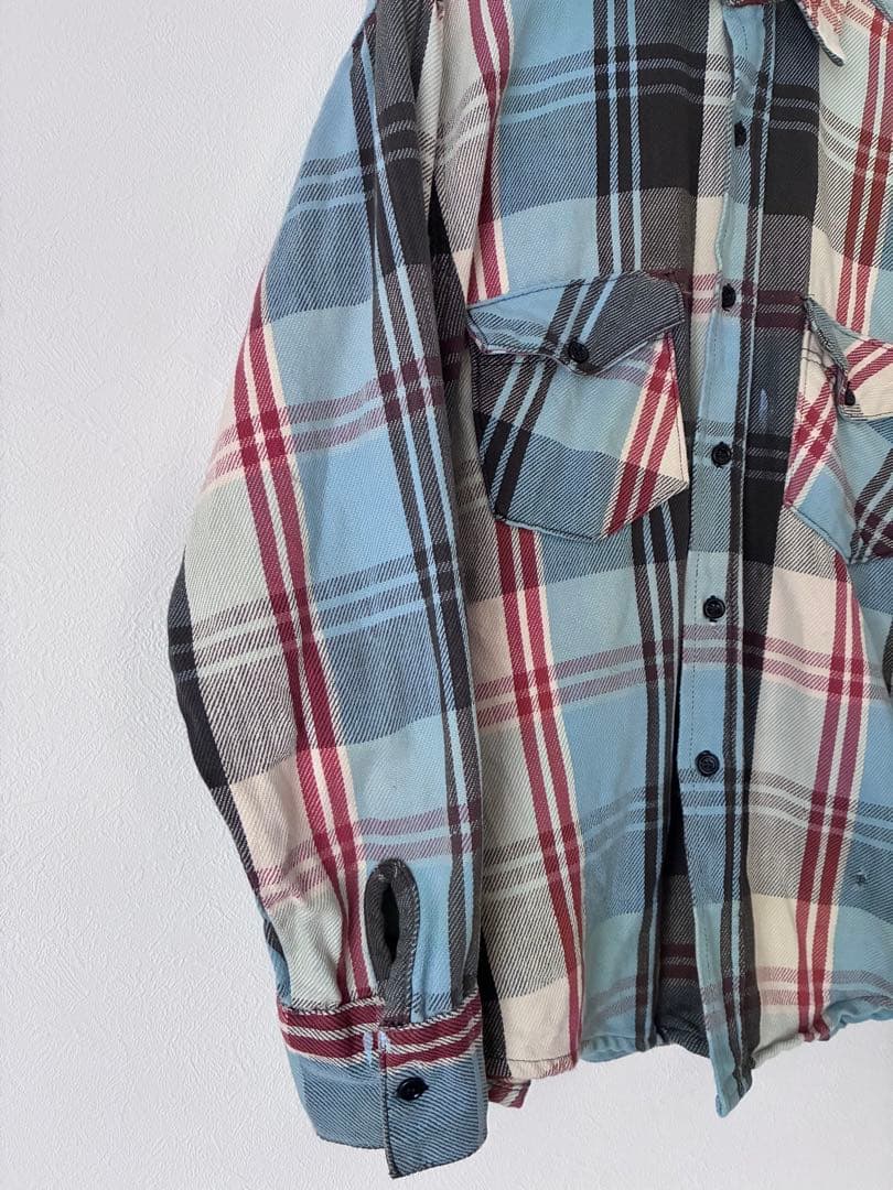 70's FROSTPROOF ネルシャツ　ヘビーネルシャツ　ボロ　ダメージ