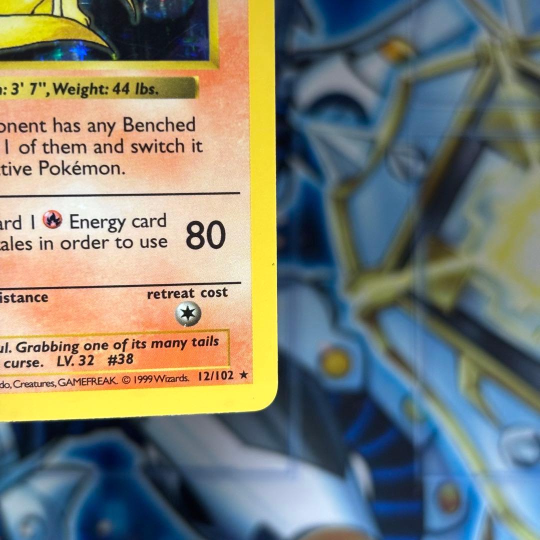 【美品】キュウコン　英語版シャドーレス初期旧裏ポケモンカード　1999