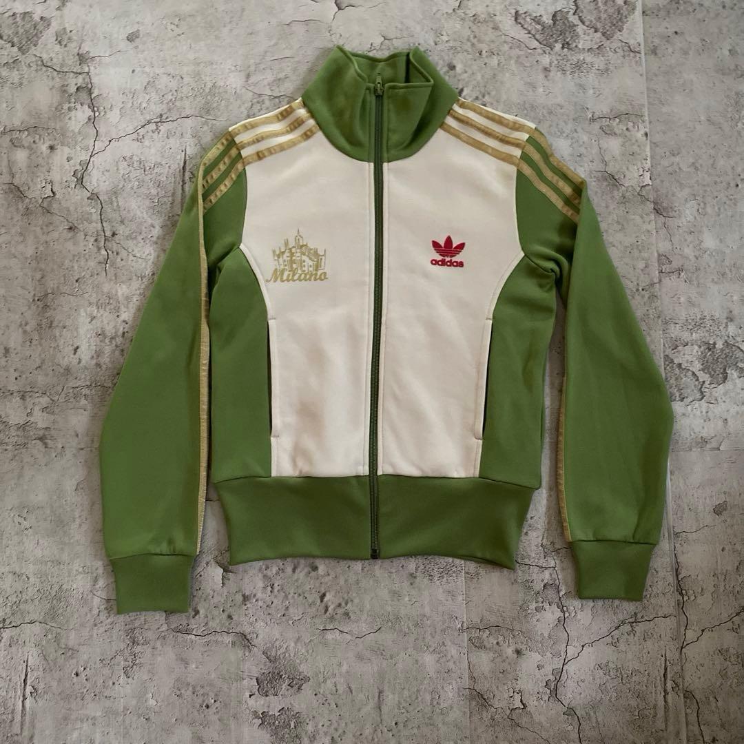 希少美品アディダス×ミラノ 都市シリーズ トラックジャケット 刺繍ロゴ
