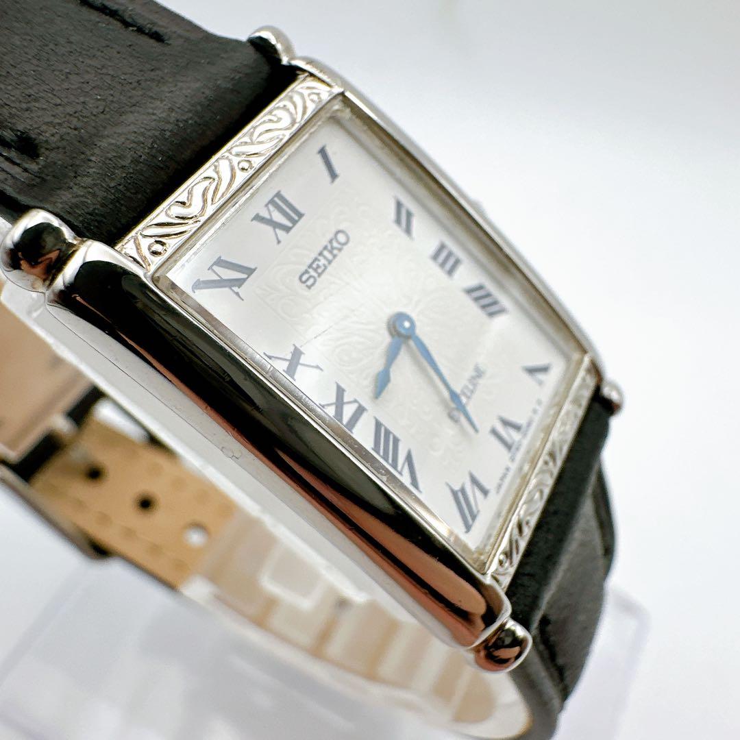 良品 稼動品 セイコー エクセリーヌ レディース腕時計 シルバー 白文字盤