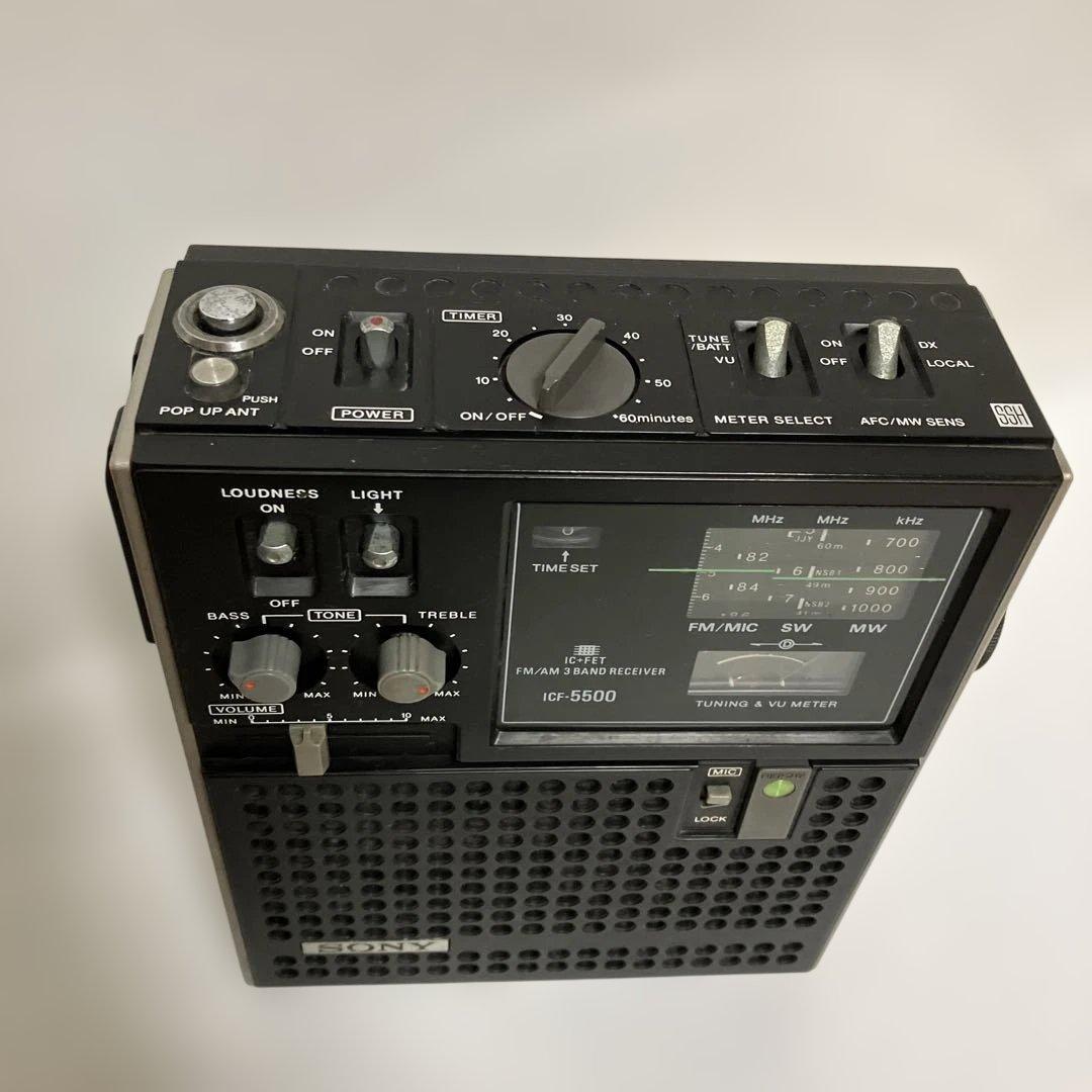 みっきーソニー　ラジオ受信機　スカイセンサー ＩＣＦー５５００　　動作品