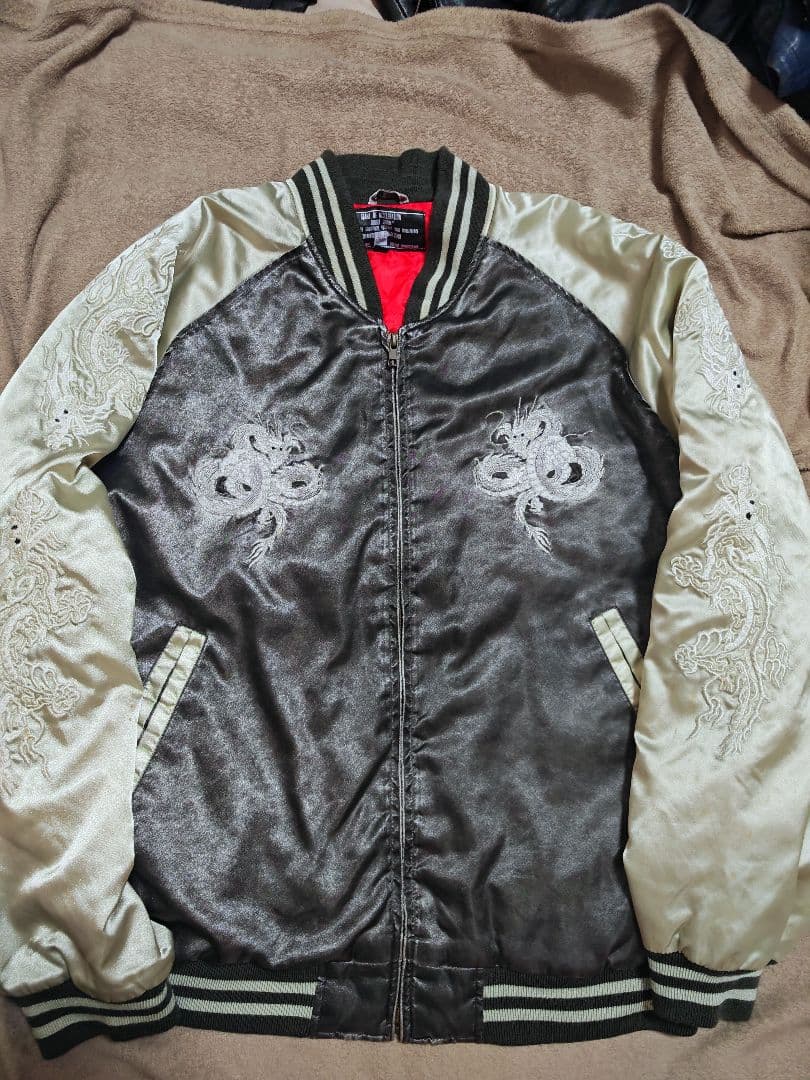 JUNGLE STORM シルバー龍日本限定 スカジャン vintage サテン
