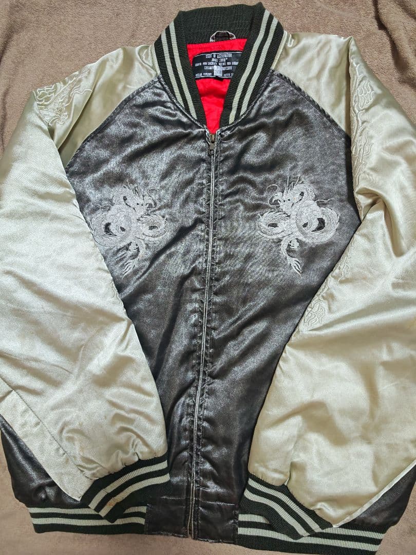 JUNGLE STORM シルバー龍日本限定 スカジャン vintage サテン