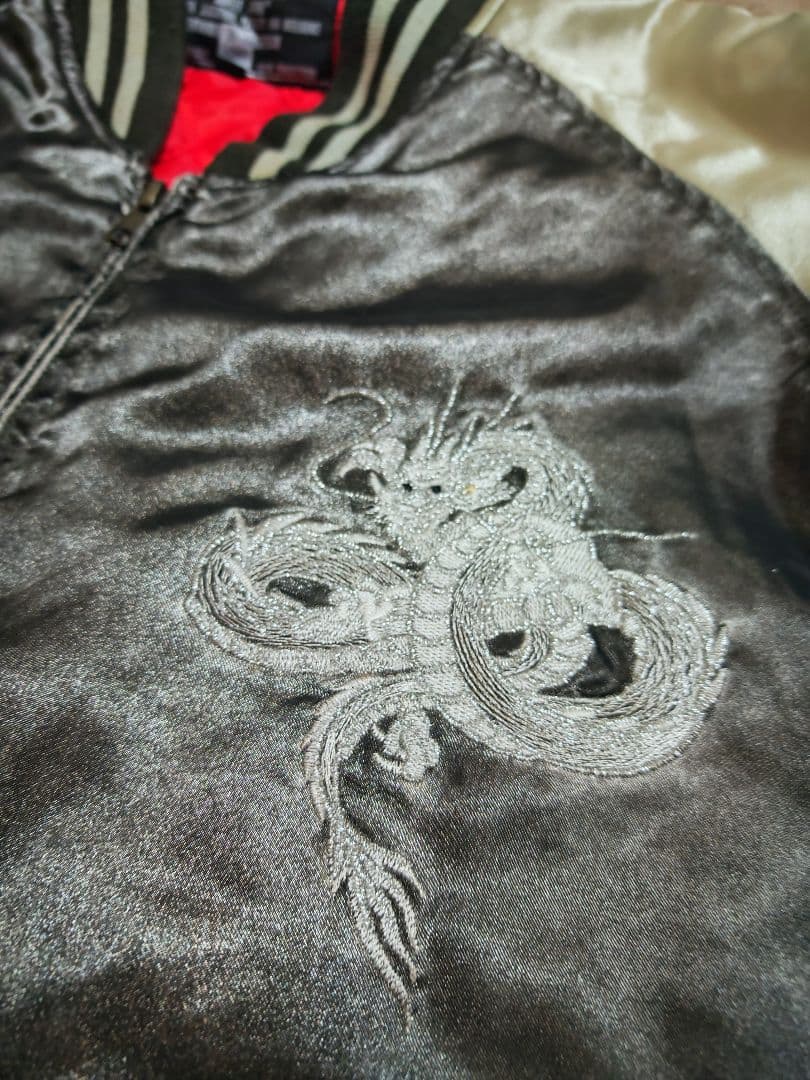 JUNGLE STORM シルバー龍日本限定 スカジャン vintage サテン