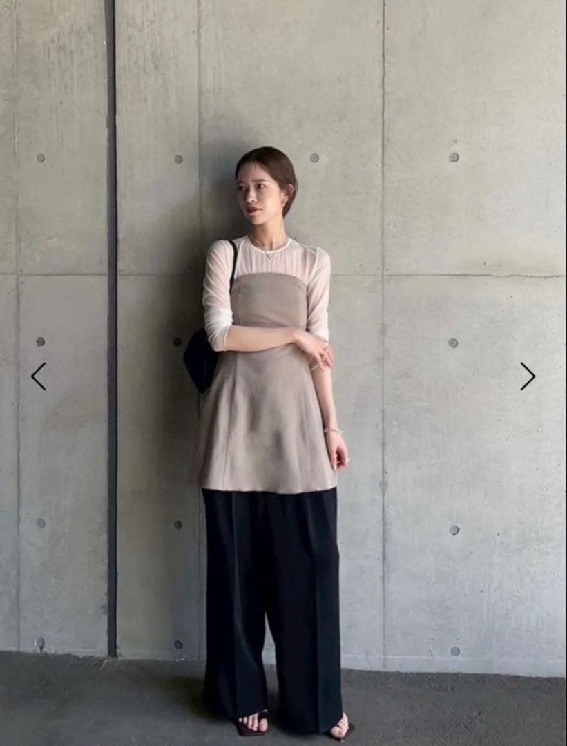 トゥデイフル　ジョーゼット　ベアチュニック