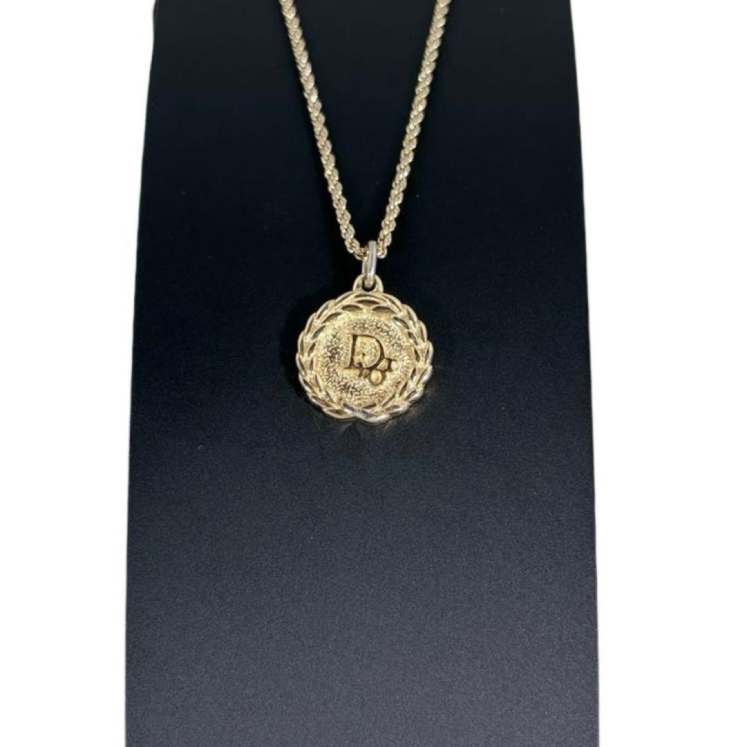 クリスチャン ディオール ヴィンテージ サークル 月桂樹 ゴールド ネックレス