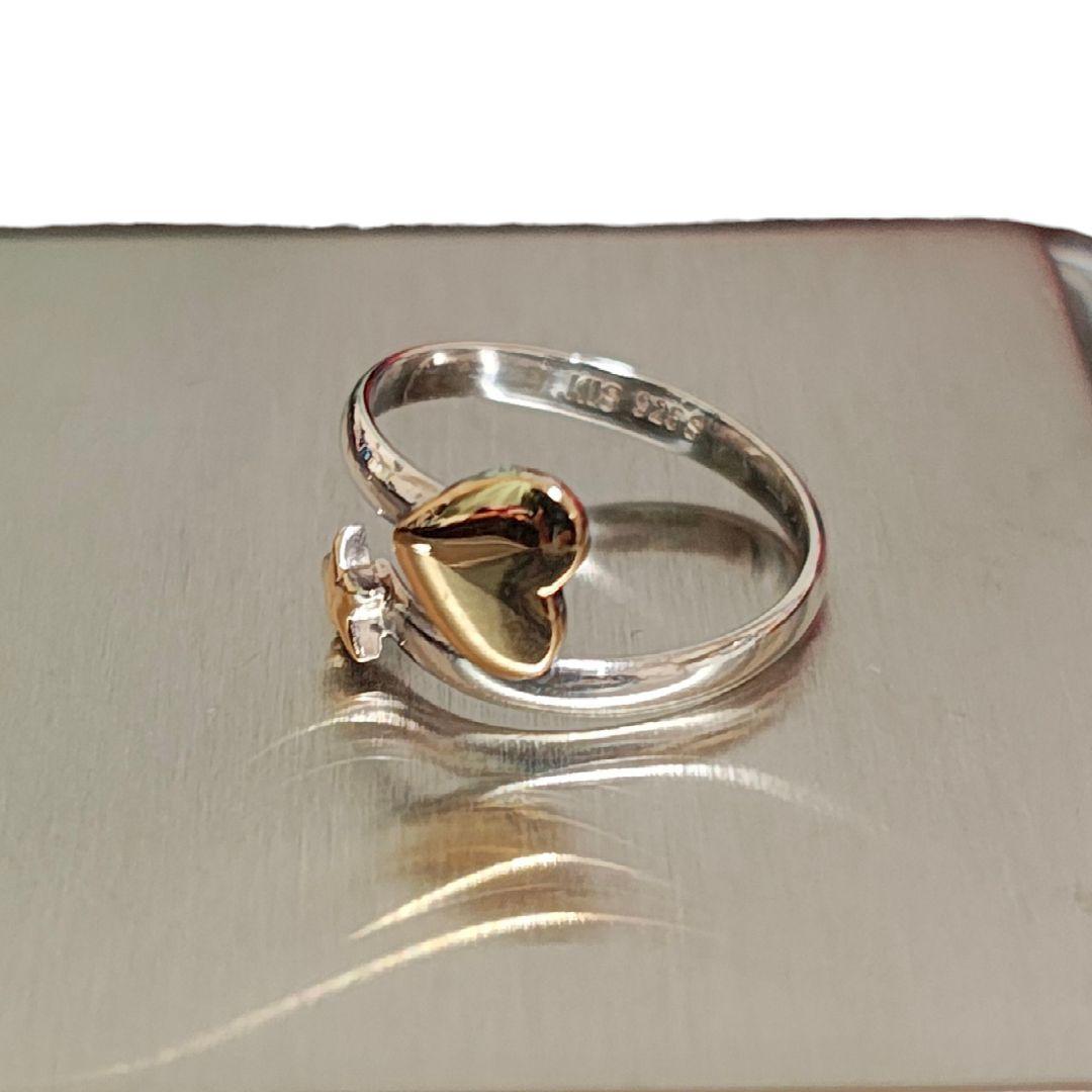 K18/925S刻印　スター/ハートリング　9号