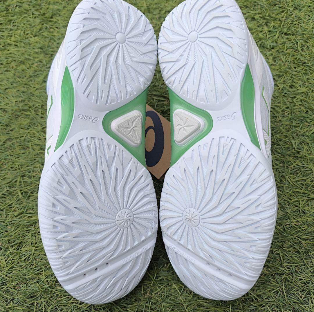 asics バスケットボールシューズ ホワイト/グリーン22.5cm