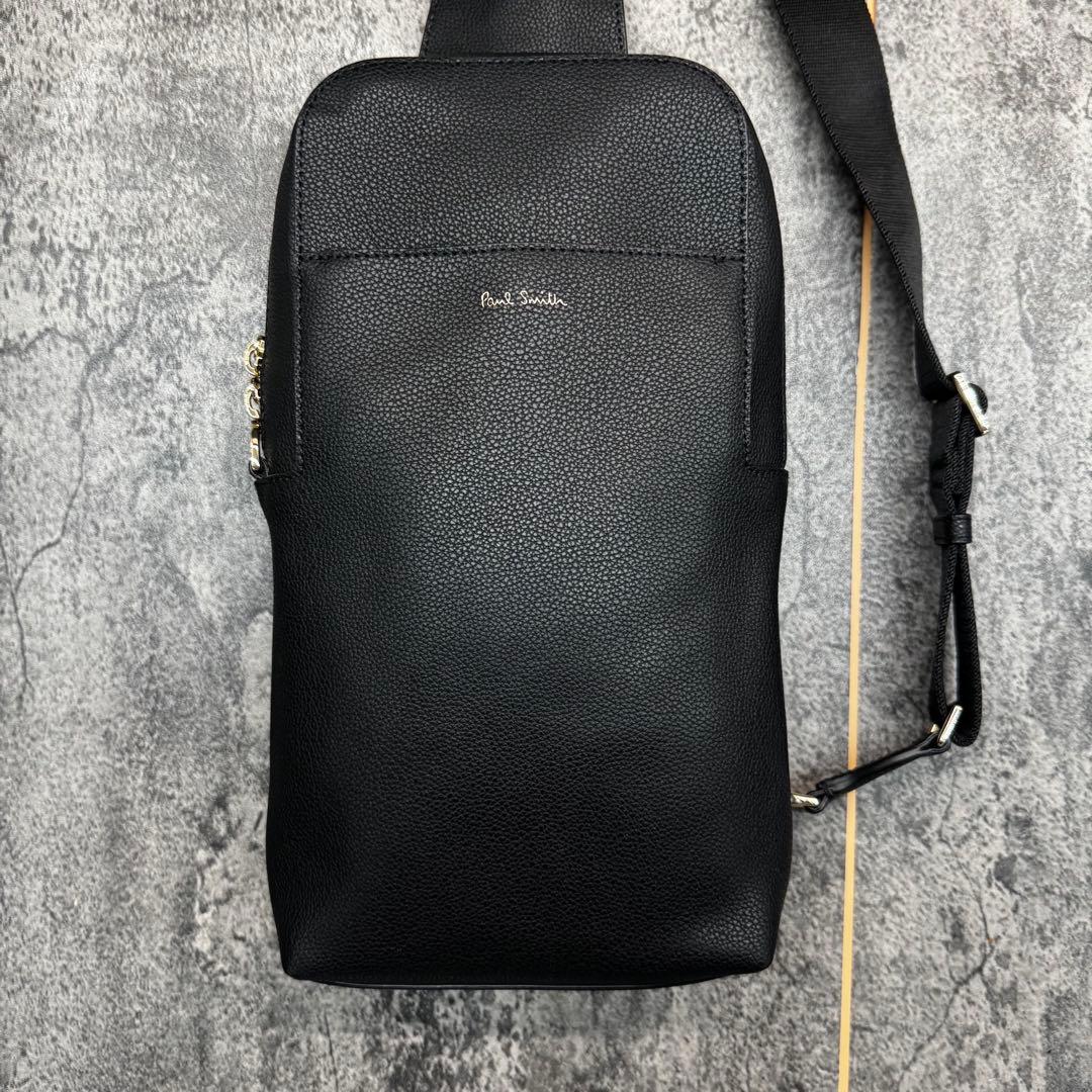 未使用級✨ポールスミス ボディバッグ マルチストライプ 斜め掛け レザー