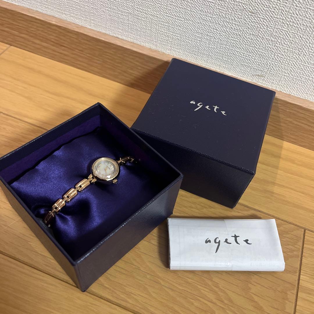 agate アガット　腕時計　ダイヤ　　ソーラー電池