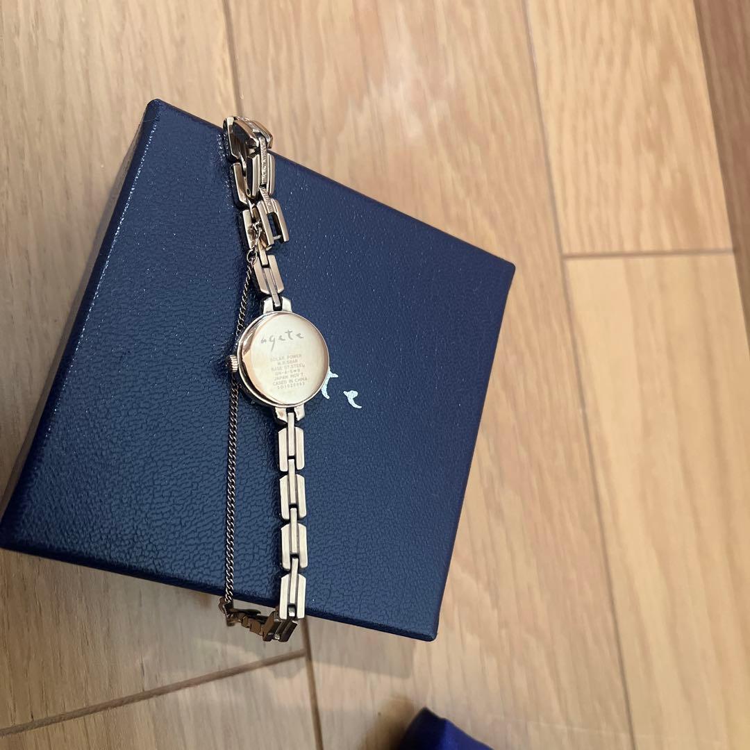 agate アガット　腕時計　ダイヤ　　ソーラー電池