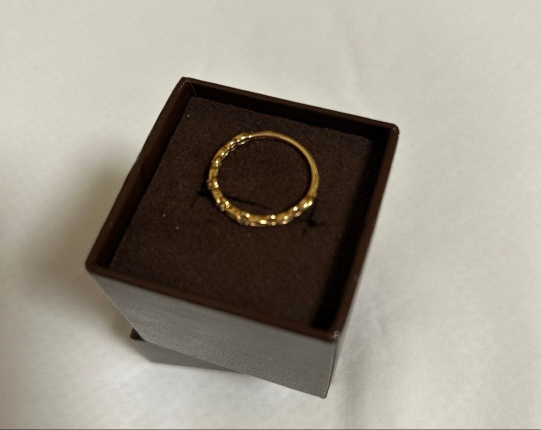 agete K10 デザインリング　イエローゴールド　11号