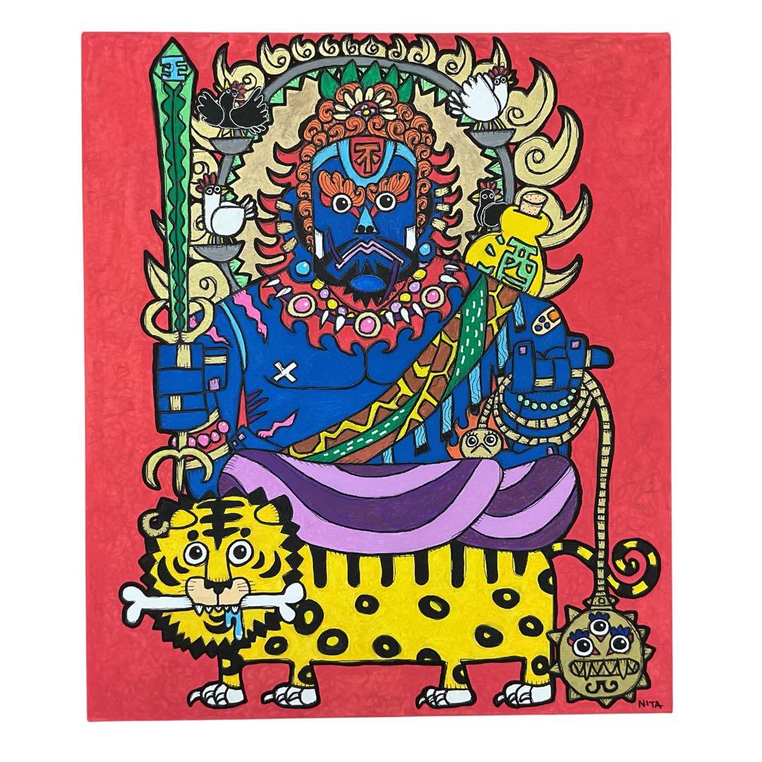 不動明王　仏　絵画　原画　アート　インテリア　かっこいい　かわいい　魔除け　縁起