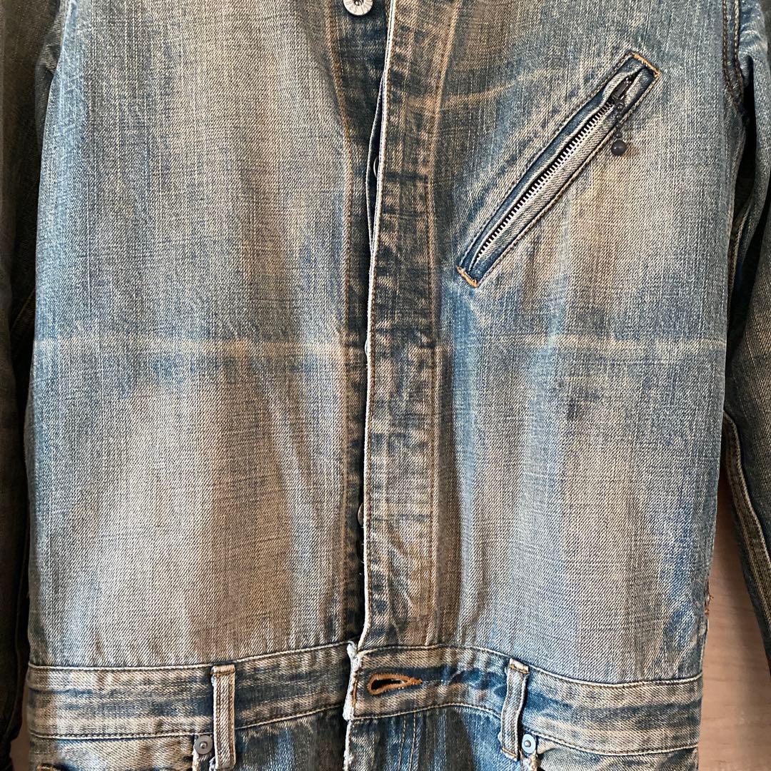 アディクトクローズ　デニムオールインワン　つなぎ　used加工　超希少
