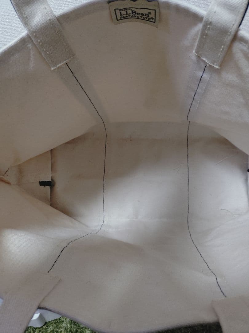 LLBean　ボート&トート　希少　ヴィンテージ　ホワイト×ダークグリーン