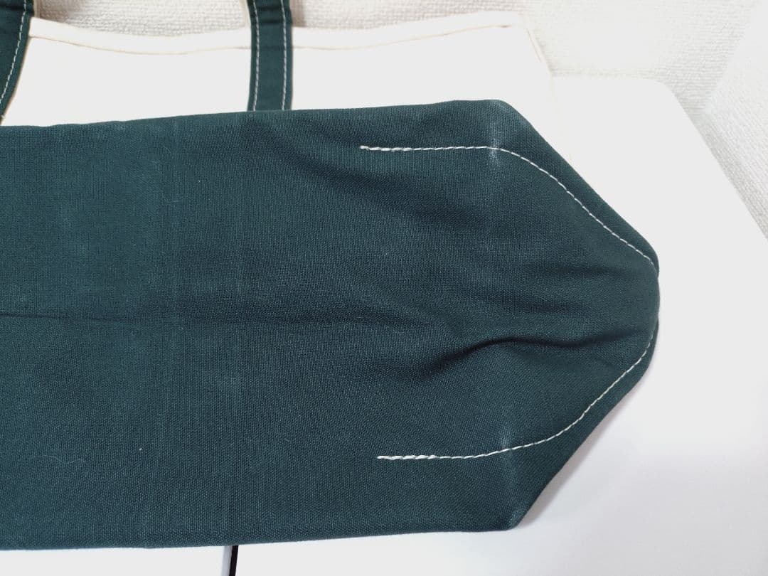 LLBean　ボート&トート　希少　ヴィンテージ　ホワイト×ダークグリーン