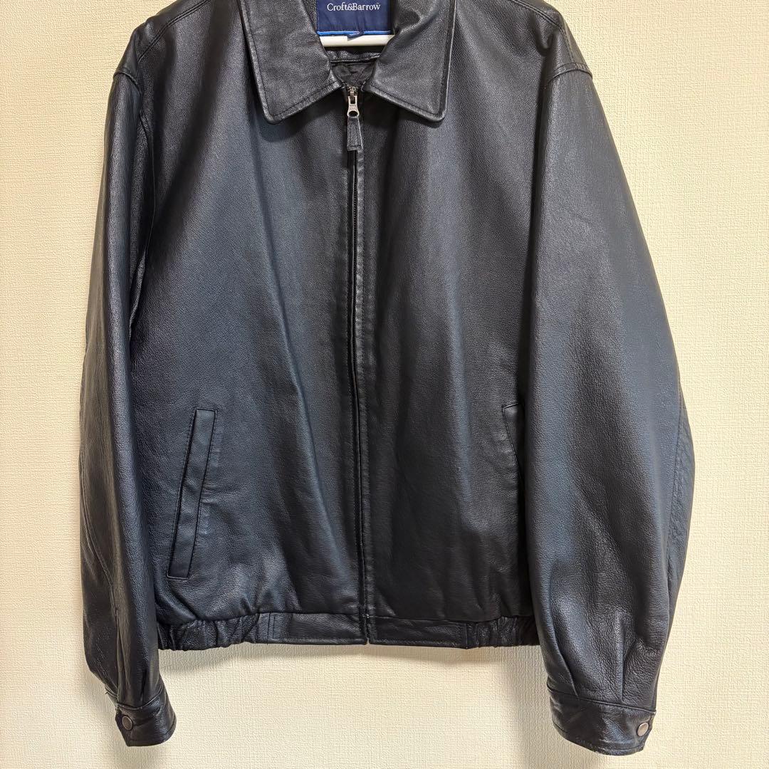 Croft Barrow レザージャケット シングル 革ジャン 本革 ライダース