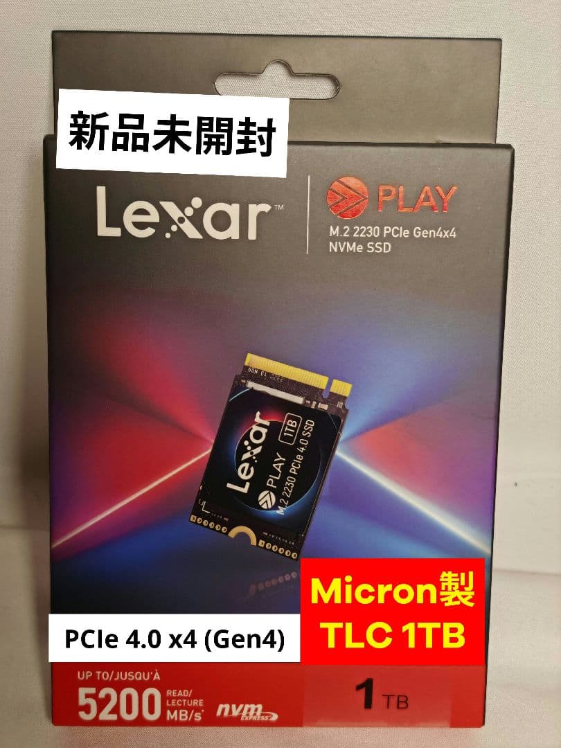 2個セット 1TB Gen4 M.2 2230 SSD Lexar PLAY