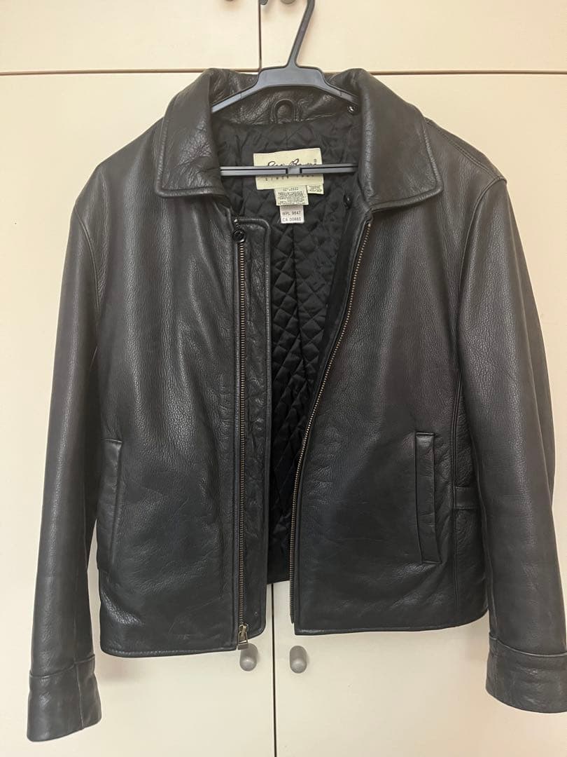 00s Eddie Bauer ジップアップレザージャケット 本革