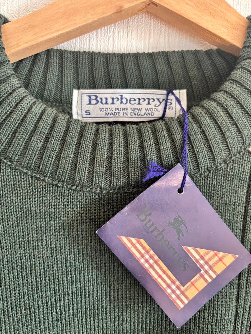 BURBERRY エルボーパッチ コマンドセーター L イギリス製　タグ付き