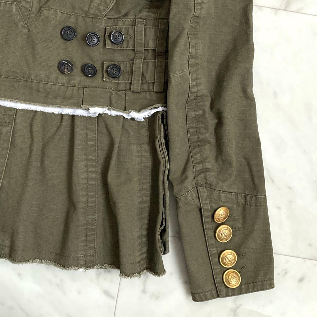 新品タグ付きDSQUARED2 ミリタリージャケット 金ボタン　イタリア製38