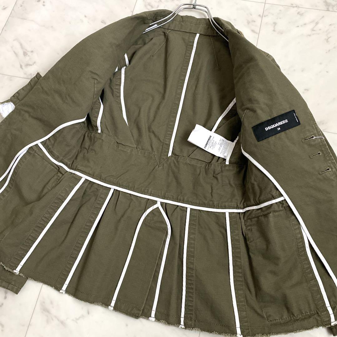 新品タグ付きDSQUARED2 ミリタリージャケット 金ボタン　イタリア製38