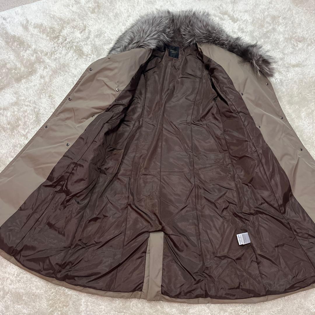 新品　ダーマコレクション　フォックスファーダウンコート　グレージュ　13号