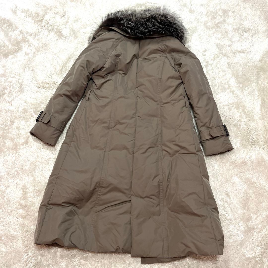 新品　ダーマコレクション　フォックスファーダウンコート　グレージュ　13号