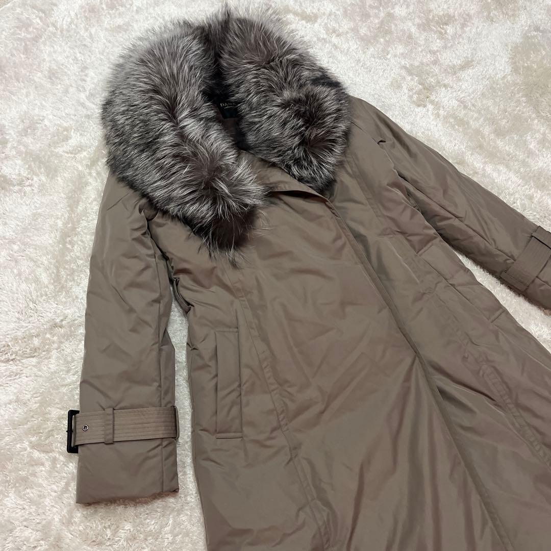 新品　ダーマコレクション　フォックスファーダウンコート　グレージュ　13号