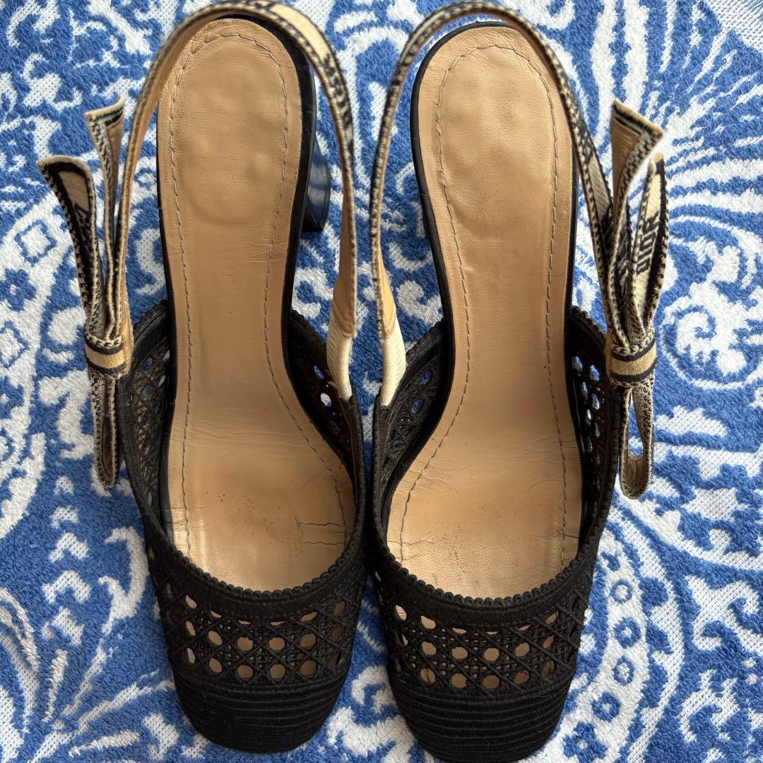 クリスチャンディオール DIOR MOI ファブリック ストラップパンプス