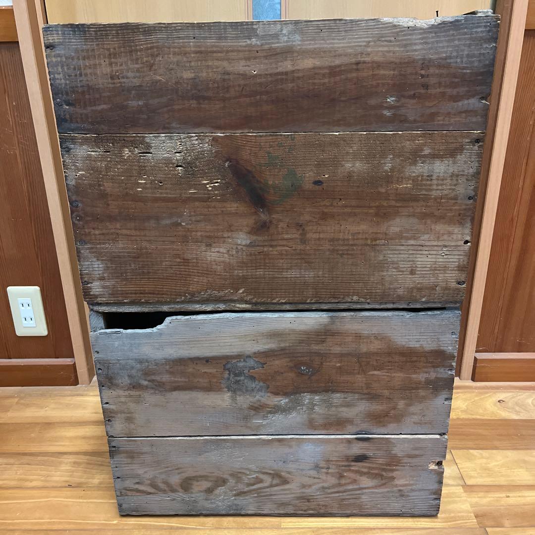 アメリカの古い石油会社のロゴ入り　木箱2個