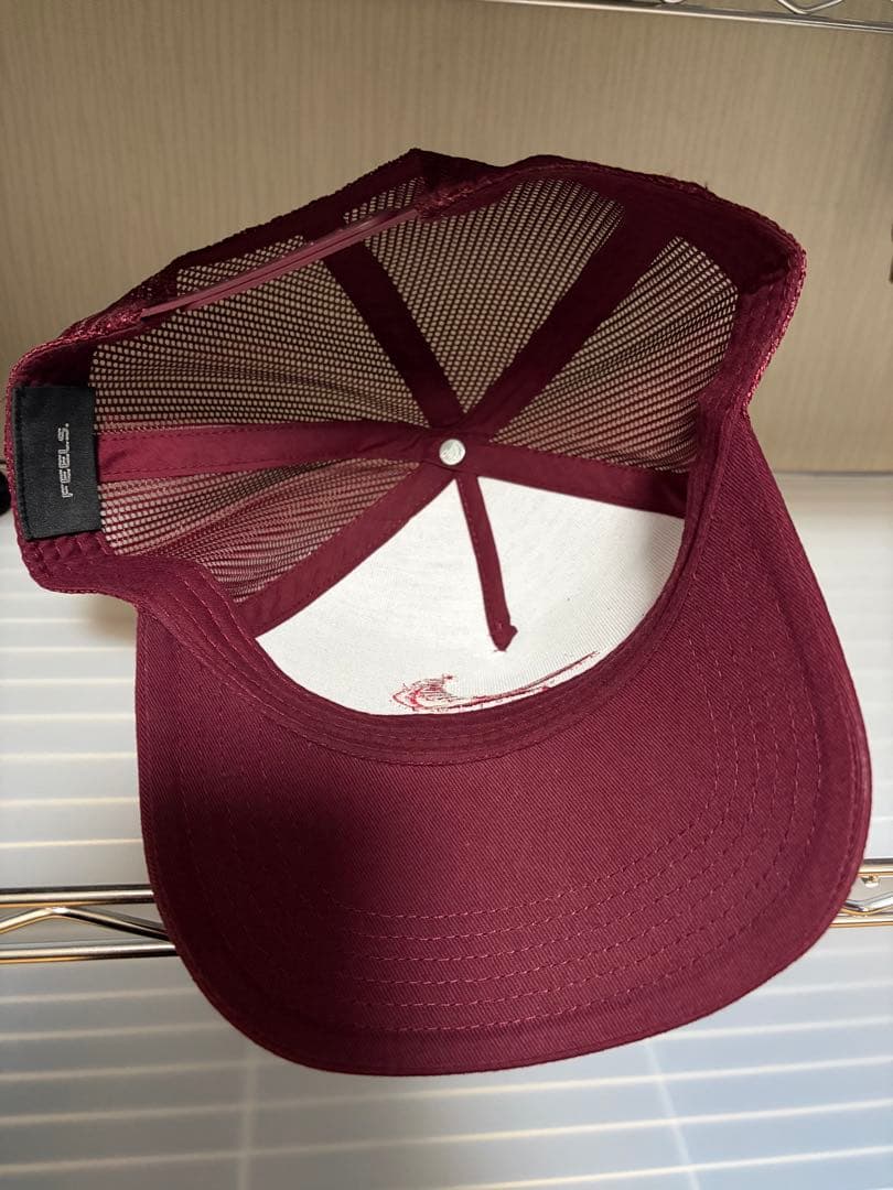 帽子 FEELS. ORIGINAL MESH 5PANEL CAP WINE RED