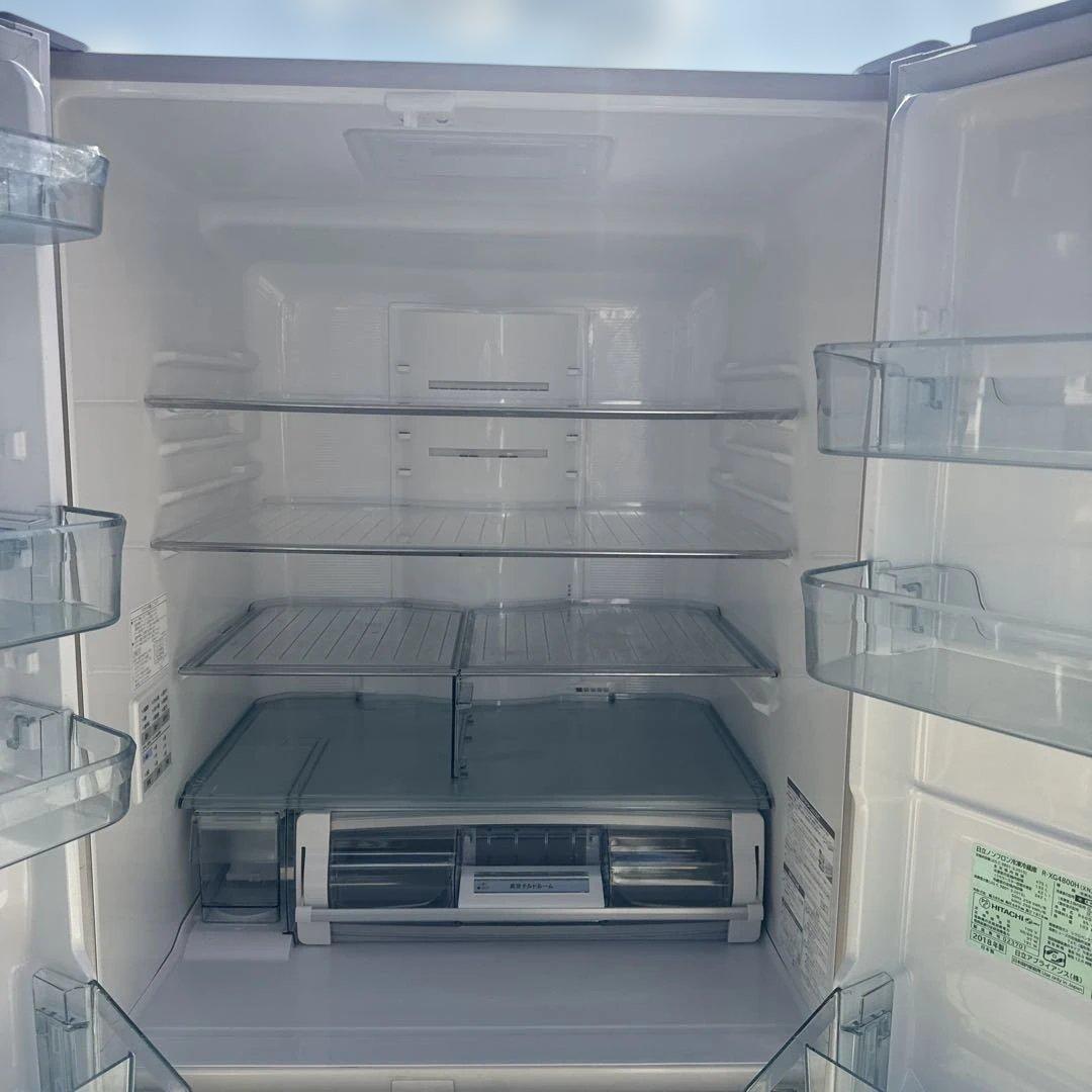 日立 冷蔵庫 475L R-XG4800H(XT) クリスタルブラウン 6ドア