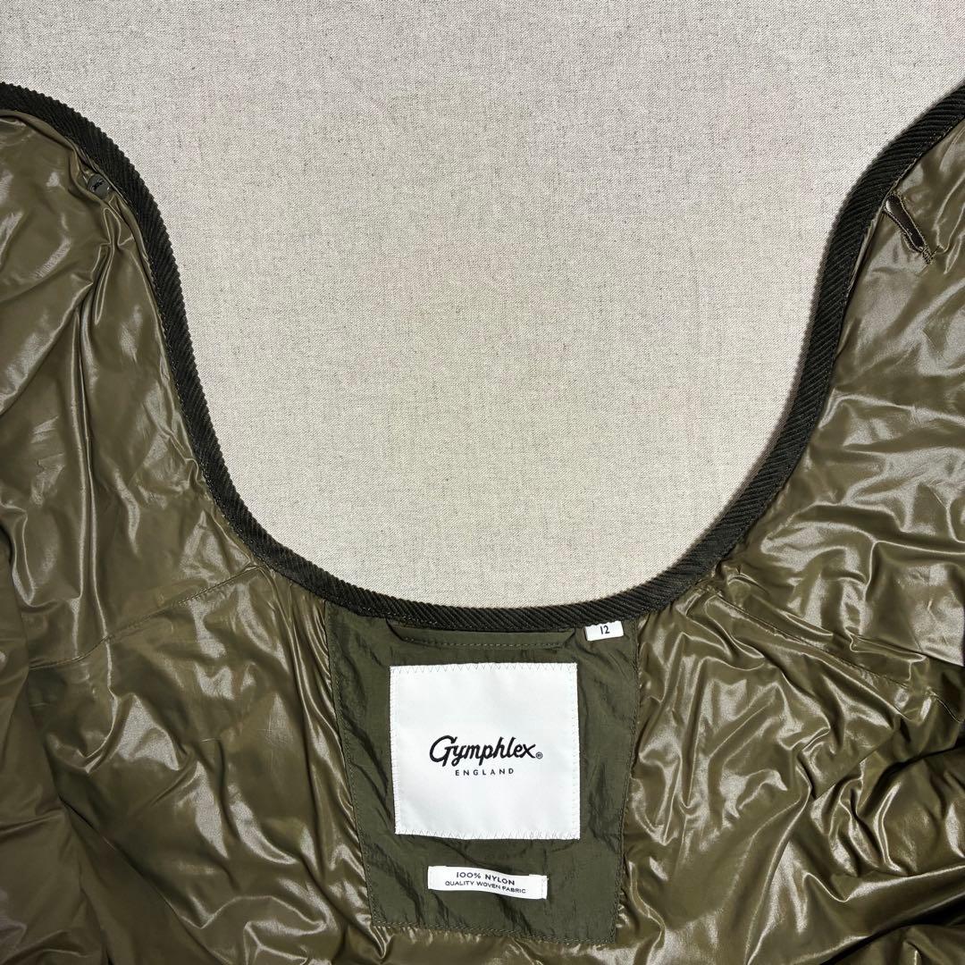 GYMPHLEX ジムフレックス キルトダウンコート サイズ12 オリーブ