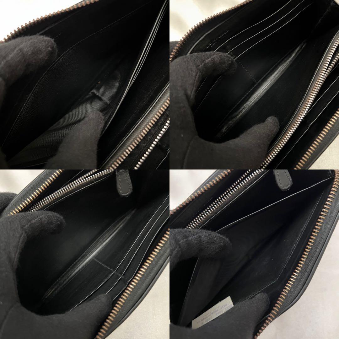 ◇美品◇ボッテガヴェネタ　長財布　ラウンドジップ　イントレチャート　ブラック