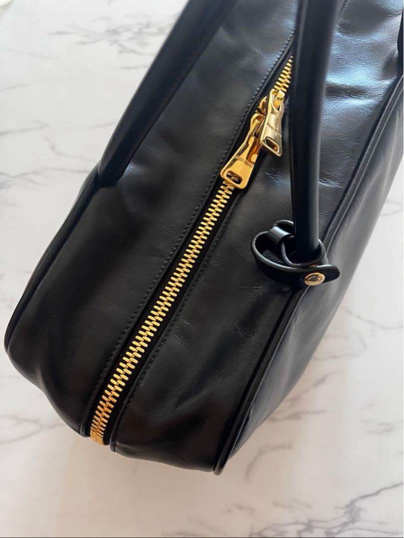 miumiu ミュウミュウ レザートップハンドルバッグ ブラック