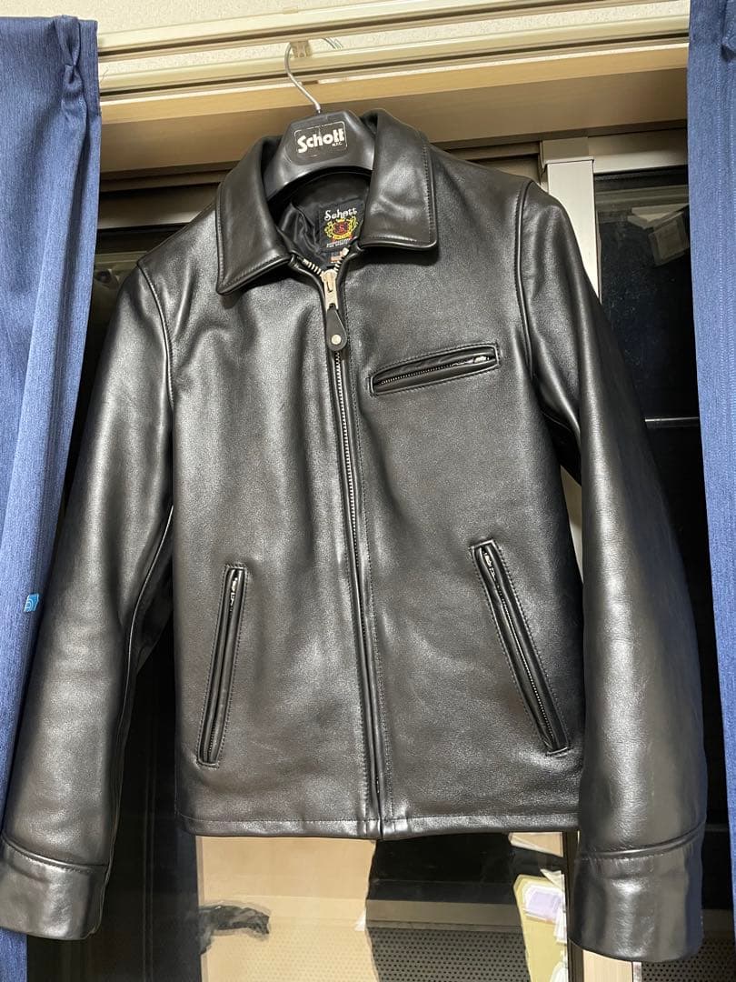 Schott シングルライダースジャケット ブラック 103US サイズ36