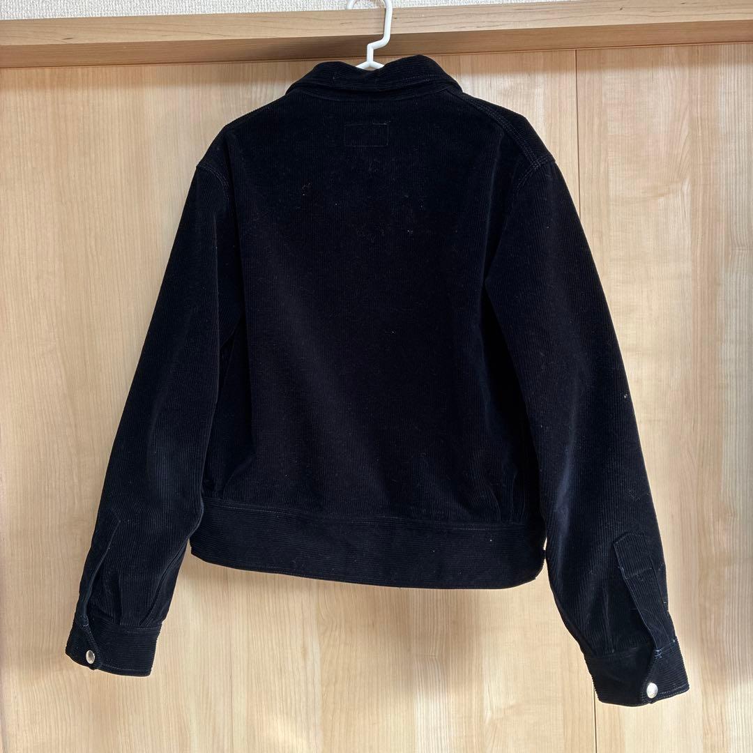 コーデュロイネイビーショートジャケット