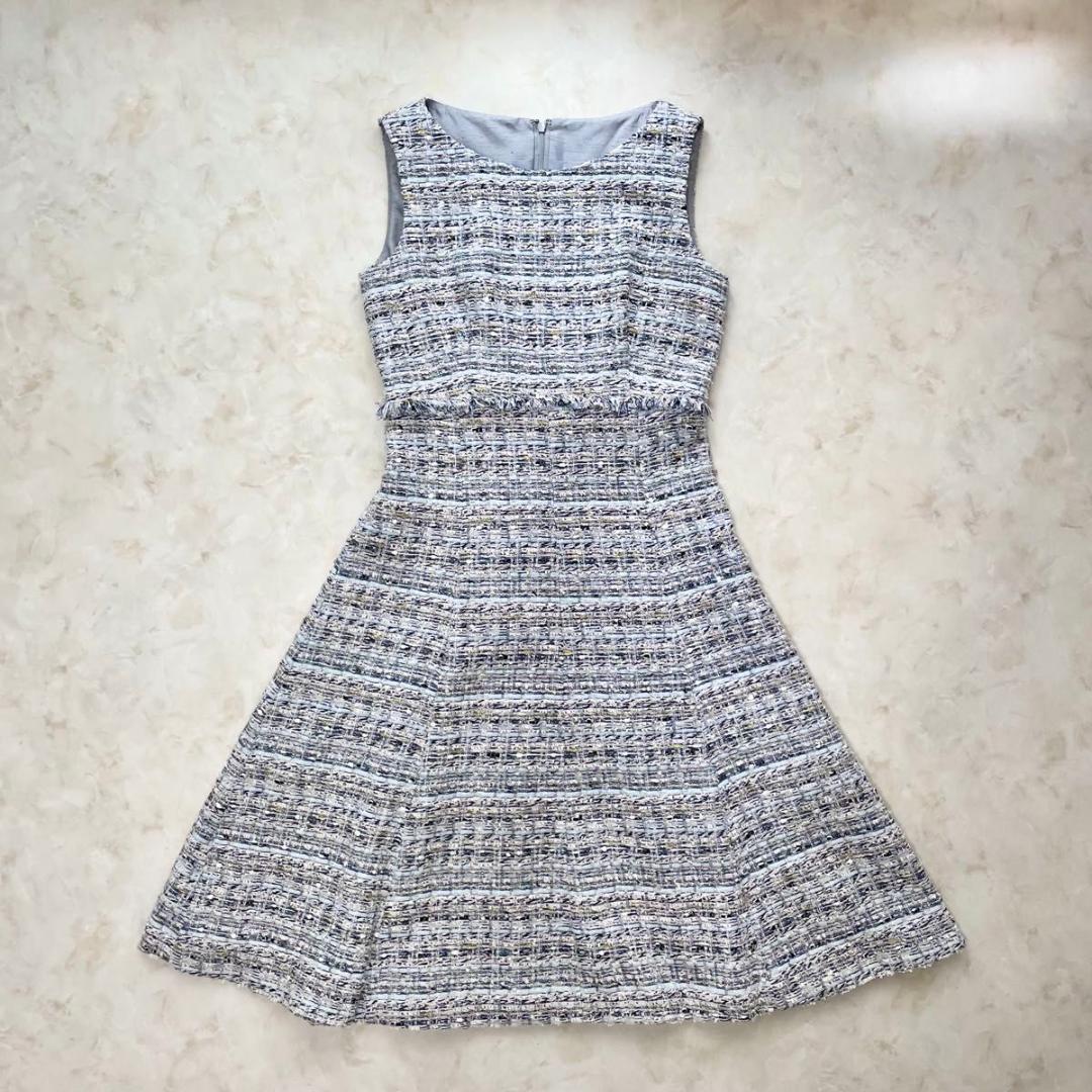 【美品】ANAYI MALHIA KENT ミックスラメツイードワンピース M