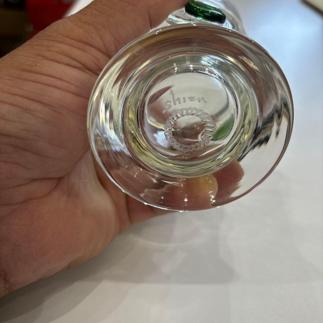 【ブルーグレー】N10072 船木倭帆　作　プラントグラス　吹きガラス