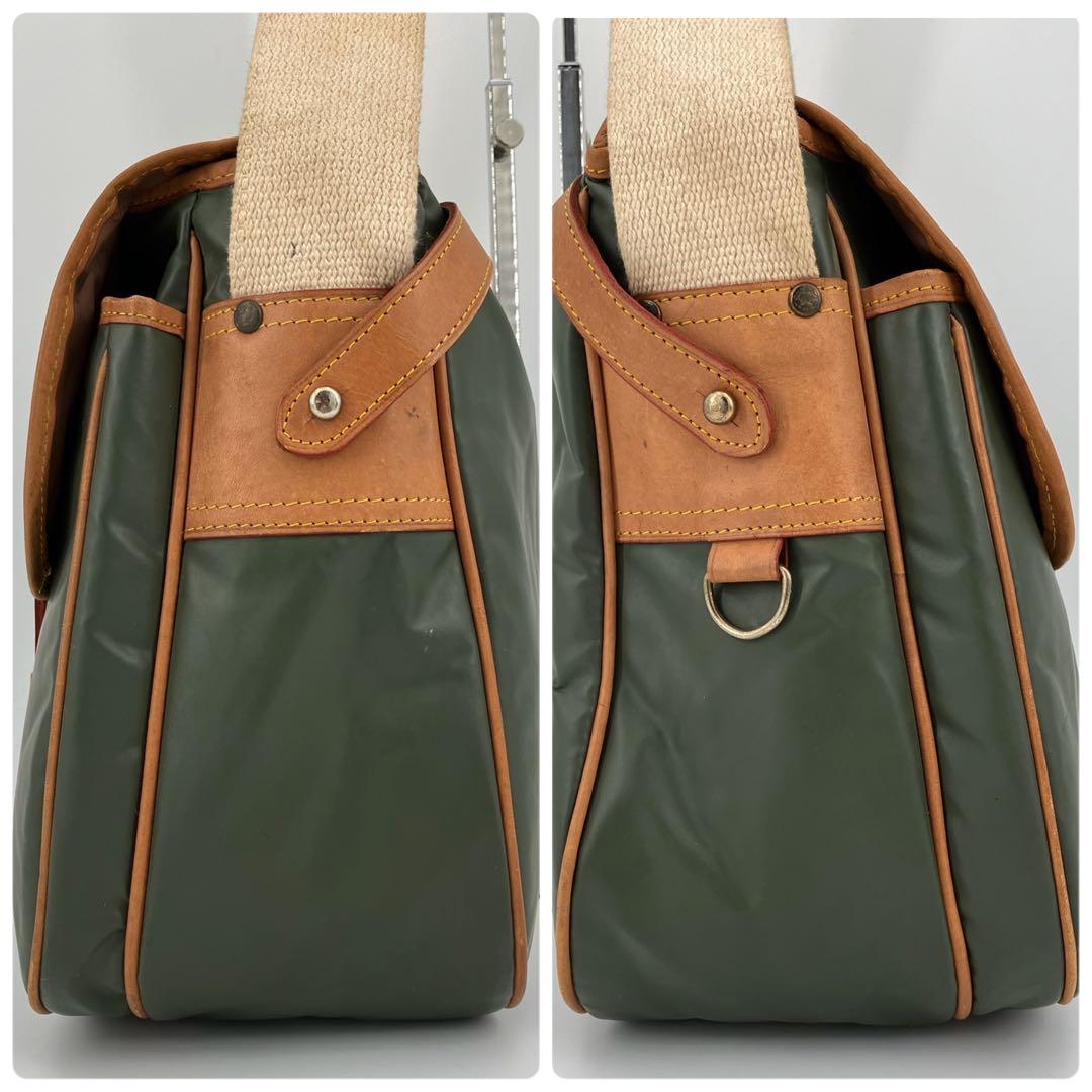 【良品✨】ハンティングワールド メッセンジャーバッグ ショルダー バチュークロス