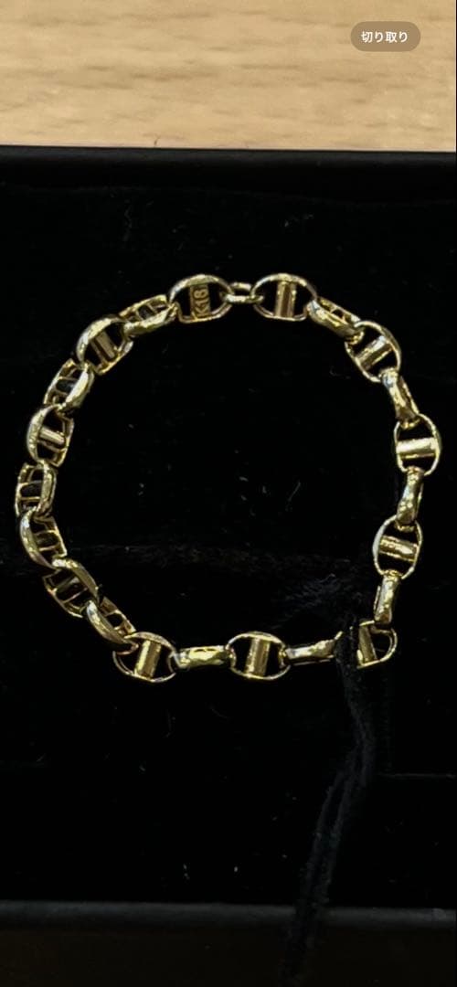 新品未使用　k18 18k ベルチャー　チェーン　リング（Ｌ17〜19号）