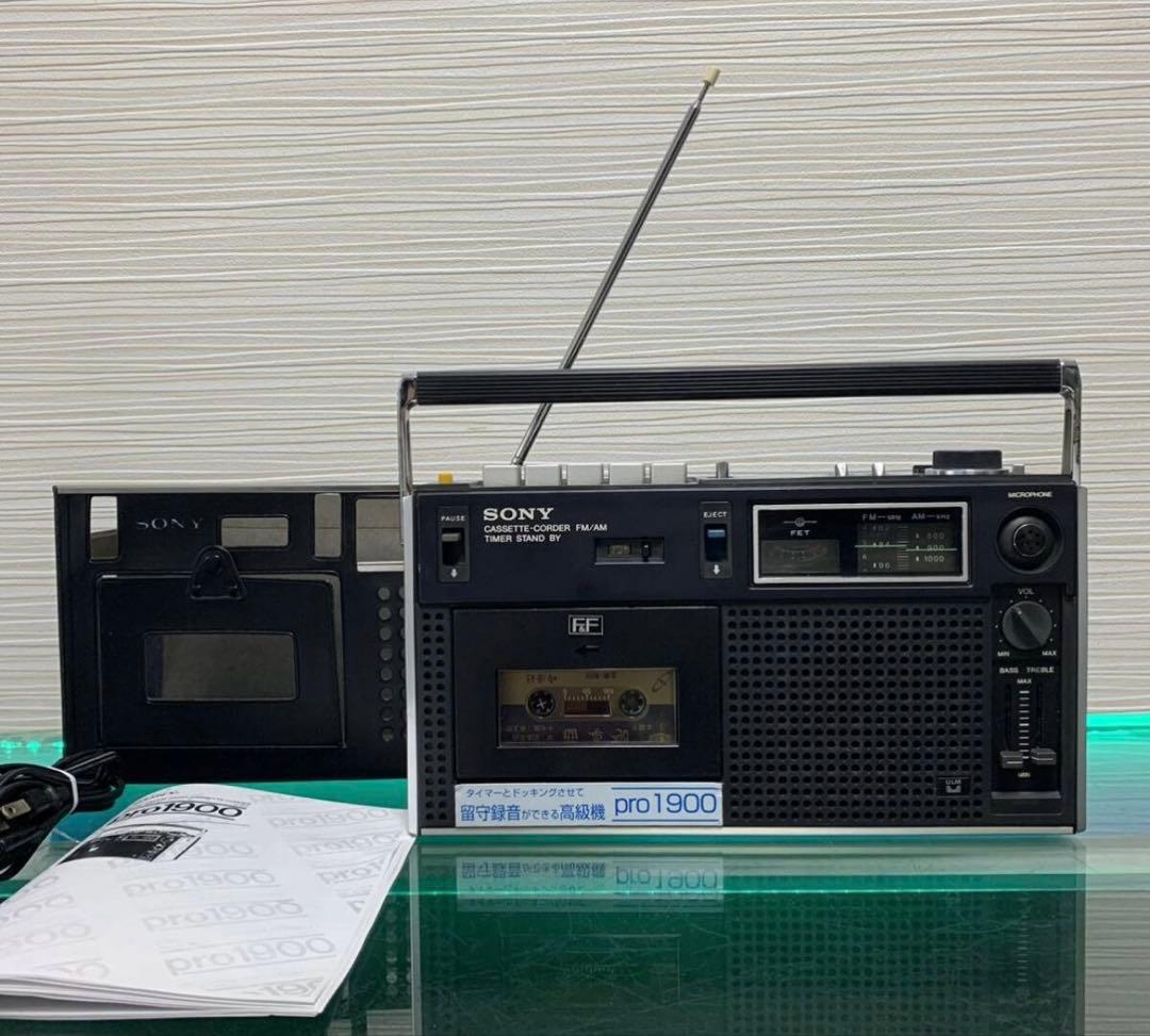 動作品SONYソニーCF-1900 Ｆ＆Ｆヘッドを搭載 スピーカー高級ラジカセ