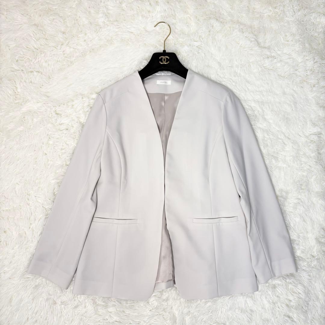 ぷりん大きいサイズXL☆パシオーネ セットアップ ノーカラー パンツ