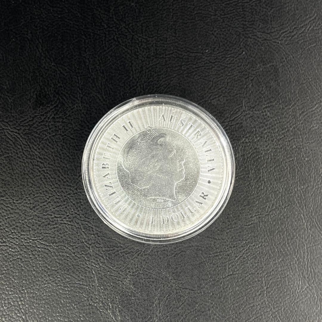 【純銀】オーストラリア　カンガルー 銀貨　1oz ケース付き　①
